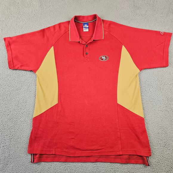 Reebok Other - San Francisco 49ers Reebok Polo Shirt‎ Mens XL Red Gold NFL Short Sleeve